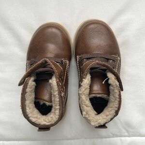 Toddler boys brown boots
